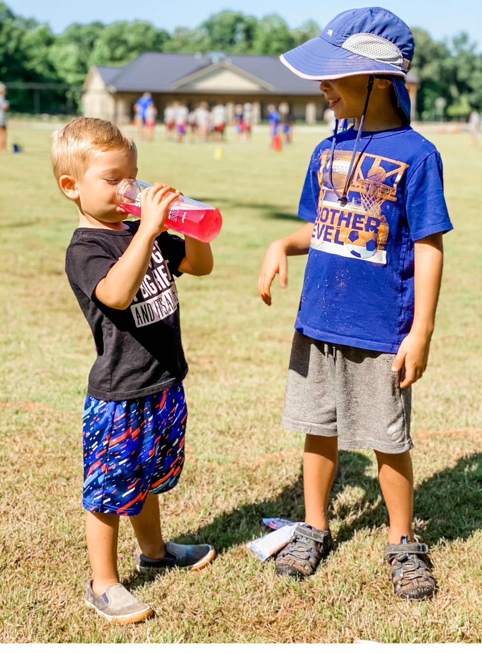 Kids at All In Football Camp